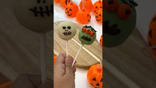 Halloween Cakepop’s🎃 Halloween baking [upl. by Airdnaxila]