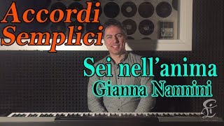 3 SEI NELLANIMA Gianna Nannini  Tutorial Pianoforte  Accordi facili da imparare [upl. by Akinehs13]