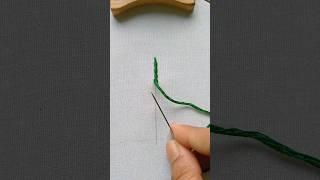 Beautiful Stem stitch tutorial embroidery stemstitch shorts stitch [upl. by Qifar]