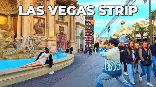 Las Vegas Strip  Thanksgiving Day 2024  November Walk [upl. by Pergrim878]