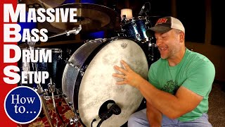 How To Set Up A Bass Drum  3 Easy Ways Remo Fiberskyn Head amp Vintage Ludwig 28quot [upl. by Hirsch61]