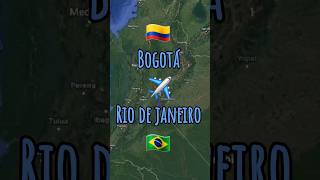 🇨🇴Bogotá a Río De Janeiro 🇧🇷  Seguimiento de ruta de vuelo aviation shorts viralshorts [upl. by Dupin]