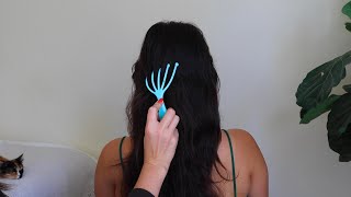 ASMR hair play braiding and super tingly tools on Melina whisper 🦋 [upl. by Linc]