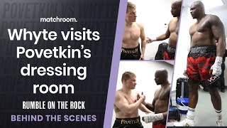 RESPECT Dillian Whyte visits Alexander Povetkins dressing room [upl. by Artinek]