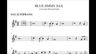 BLUE  JHIMMY SAX  BASI E SPARTITI PER SAX [upl. by Isabelita37]