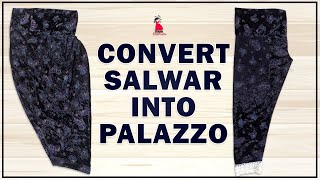 Convert Salwar Into Palazzo  Palazzo From Salwar  Trending Fashion [upl. by Buehler27]