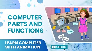 Basics of Computers  Computer Parts and Functions  Parts of Computer System Name  Animation [upl. by Kaitlyn123]