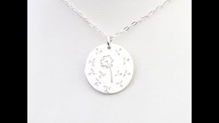 Making a DIY Dandelion HandStamped Necklace Its Hammer time [upl. by Enahs]