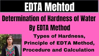 EDTA Method Determination of hardness of water by EDTA Method Hardness Determination and procedure [upl. by Doelling911]