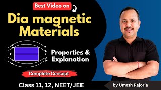 Diamagnetic Materials Properties and its Explanation  Magnetism and Matter  12 Physics cbse [upl. by Ahseinad]