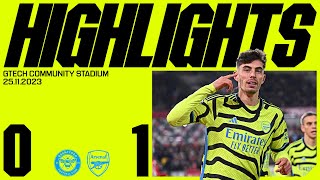 HAVERTZ WITH THE WINNER  Brentford vs Arsenal 01  Late header earns us all three points [upl. by Velda452]