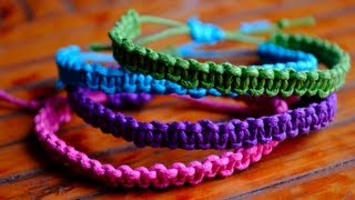 DIY Stackable Square KnotCobra Stitch Bracelets [upl. by Eserrehs]