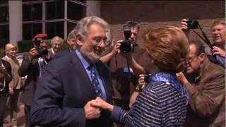 Plácido Domingo meets Androulla Vassiliou for the European Heritage Awards Ceremony in Amsterdam [upl. by Ycrep471]