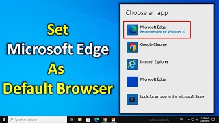 How to Set Microsoft Edge as Default Browser In Windows 10 [upl. by Lisle200]