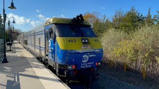 LIRR Montauk Branch arriving amp departing Bridgehampton [upl. by Ellebyam]