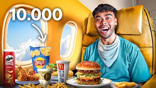 10000 Calorieën Challenge In First Class Vlucht [upl. by Kenward854]