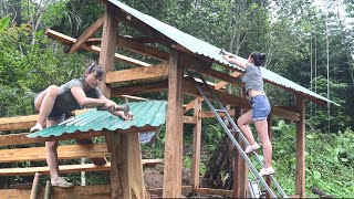 TIMELAPSE START to FINISH Alone Building Wooden House  BUILD LOG CABIN OFF GRID Build Farm [upl. by Damour]