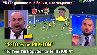 DESTROZADOS PERIODISTAS COLOMBIANOS REACCIONAN ASI A COLOMBIA VS BOLIVIA 20 sub 23 HOY [upl. by Meldoh336]