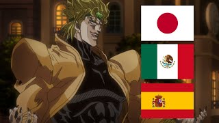 Jotaro vs Dio  Comparación de doblajes Original Español Latino y Castellano  Jojos S Crusaders [upl. by Ahseikan]