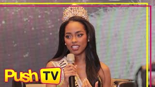 Chelsea Manalo describes her evening gown NatCos for Miss Universe 2024  PUSH TV [upl. by Tallie]