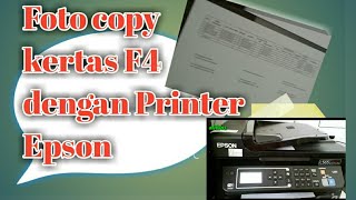 Foto copy dokumen F4 dengan printer epson L 565 how to Copy document F4 with printer epson L 565 [upl. by Karalynn]