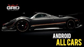 GRID Autosport ANDROID All 100 Vehicles List All DLC Included [upl. by Gnak]