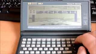 HP 200LX Palmtop PC  The Cycles International Grand Prix Racing  DOS [upl. by Hollister]