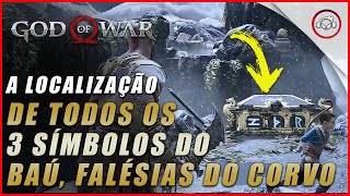 God of war A localização de todos os 3 símbolos do baú em Falésias do Corvo  Super dica [upl. by Meean]