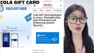 Cola Gift Card App Apologize to users [upl. by Cornie498]