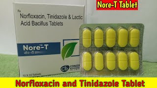 NoreT Tablet  Norfloxacin and Tinidazole Tablet Uses in Bengali [upl. by Checani876]