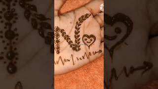 N letter mehndi design alphabet stylish mehndi design 😱😱 [upl. by Kyd863]