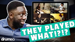 Larnell Lewis Reacts To Snarky Puppy Drum Covers [upl. by Suoirtemed]