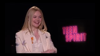 TEEN SPIRIT Elle Fanning Interview [upl. by Nerhtak]