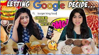 LETTING GOOGLE IMAGES DECIDE WHAT WE EAT FOR 24 HOURS  FOOD CHALLENGE ft Thakur Sisters [upl. by Lawford]