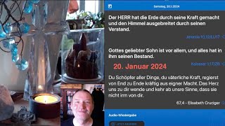 Gedanken zur Herrnhuter Tageslosung am 20 Januar 2024 [upl. by Adnamra]