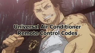 Universal Air Conditioner Remote Control Codes [upl. by Ioab252]