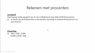 Procenten  Rekenen met procenten 1 HAVOVWO [upl. by Jaye]