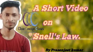 snellslawbypkA short video on Snells Law [upl. by Nodlehs465]