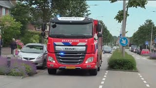 Brandweer Velsen Zuid 2X WT 122462 8X TS 122430 9X HW 122450 1X WO 122410 met spoed naar meldingen [upl. by Ailemac]