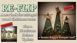 ReFlip  Salvage Wood Christmas Trees DIY IOD ChristmasTree Clay Mould [upl. by Anerul]