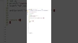 40 Learn C Programming  ternary operator cprogramming shorts [upl. by Llenyar]