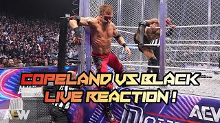 ADAM COPELAND VS MALAKAI BLACK BARBWIRE STEEL CAGE MATCH LIVE REACTION [upl. by Awram]