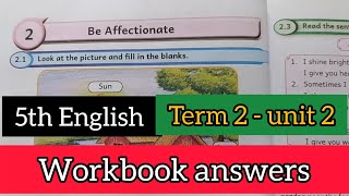 5th std english term 2 unit 2 workbook answers  Be affectionate workbook answers 2024  2025 [upl. by Yasmar]