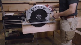 How To Cut a Half Lap Timber Frame Joint Using a Skilsaw  Timber Framing Online Course Sample [upl. by Papageno]