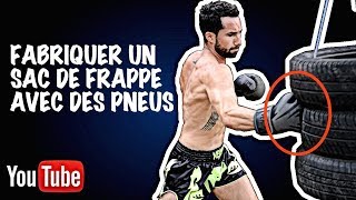 Fabriquer un sac de frappe en pneus  Tire punching bag [upl. by Kuth408]