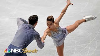 2021 NHK Trophy Anastasia Mishina Aleksandr Galliamov win pairs gold  NBC Sports [upl. by Camm590]