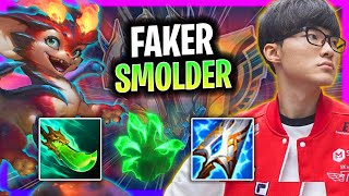 FAKER IS READY TO PLAY SMOLDER  T1 Faker Plays Smolder Mid vs Leblanc Season 2024 [upl. by Mussman]