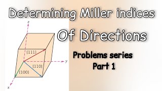 How to Find Miller indices of directions 111 110 100 [upl. by Yevi]