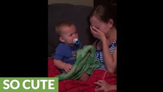 Baby cries whenever his mom cries [upl. by Mulloy]