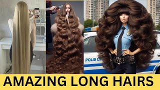 Super long Hairs  viral hair transformations long Hair Care Routines  Real Rapunzels [upl. by Wendelina]